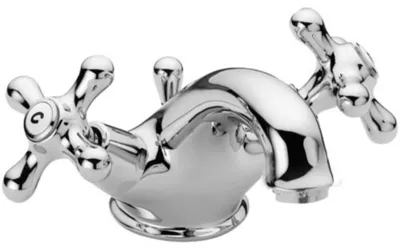 Immagine prodotto di Schläfer 35605012 | Rubinetto Lavabo Bagno Vintage con Due Manopole Antiche, Rubinetto in Ottone, Miscelatore Tradizionale Monoforo Stile Retro con Scarico 1 1/4, Cromo