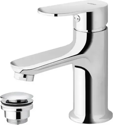 Immagine prodotto di Miscelatore per lavabo con gruppo di scarico (tappo) cromato
