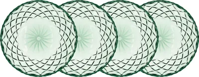 Produktbild von Lyngby Glas Teller Sorrento 4er Set, Dessertteller, Glas, Grün, 16 cm, 27797