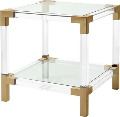 Produktbild von Casa Padrino Luxus Wohnzimmer Beistelltisch Messingfarben 60 x 60 x H. 60 cm - Wohnzimmer Möbel