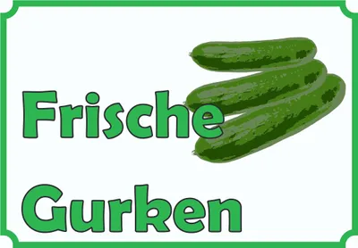 Produktbild von Frische Gurken Verkaufsschild Schild A5 (148x210mm)