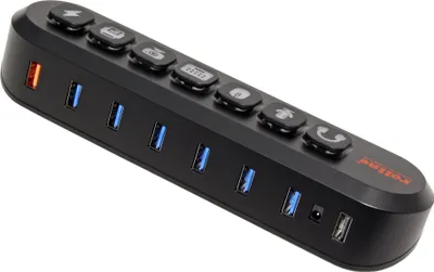 Obrázek produktu pro ROLINE 14.02.5063, USB 2.0, USB 3.0, USB 3.2 Gen 1 (3.1 Gen 1) Type-A, 5000 Mbit/s, Černá, Hliník, 18 W