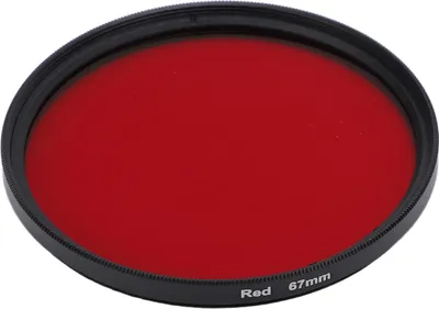 Immagine prodotto di Filtro per obiettivo fotografico con filettatura, in vetro ottico rosso, per obiettivo Nikon da 67 mm
