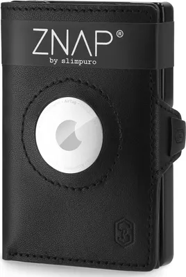 Obrázok produktu pre Slimpuro Znap AirTag peňaženka pre mužov, air tag peňaženka s RFID, tenká peňaženka s vreckom na mince, air tag peňaženka držiak na karty pre pánov a dámy, mini peňaženka s držiakom na karty, peňaženka na 12 kariet