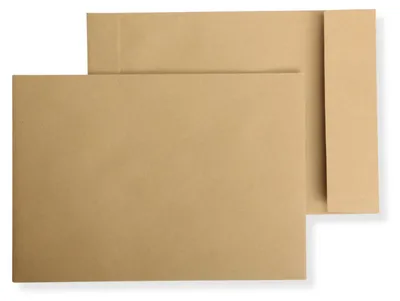 Produktbild von Faltentaschen DIN B4 Versandtaschen 250x353x40 mm 40 mm Falte braun HK Kuvert 10 Stück