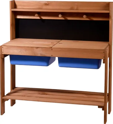 Produktbild von dobar Matsch-Küche / Outdoor-Spielküche mit 2 Behälter - 89 x 34 x 88cm, Kiefernholz