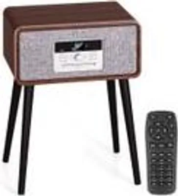 Produktbild von Auna Plattenspieler mit Lautsprecher, CD Player & USB Plattenspieler mit Bluetooth & DAB+/FM Radio, Retro Schallplattenspieler mit Beinen, MP3 & Fernbedienung, Vinyl-Plattenspieler für Schallplatten