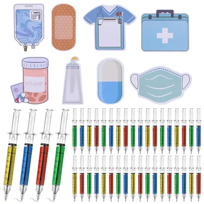 Spritzpen-Set, 280-teilig, mit Notizzetteln, für Pflegekräfte