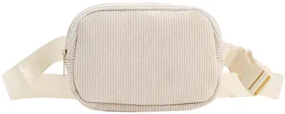 Produktbild von Gürteltaschen aus Cord für Damen und Herren, Gürteltasche, Cord-Brusttasche mit verstellbarem Riemen, modische Gürteltaschen für Laufen, Reisen und Wandern, Beige, modern