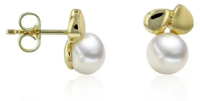 Obrázok produktu pre Luna-Pearls – 311.2080 – Náušnice – Dámske – 585 žlté zlato – Kultivovaná perla zo sladkovodného jazera 6,5–7 mm