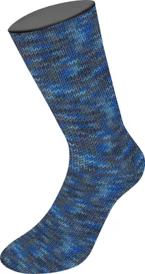 Produktbild von Lana Grossa - Meilenweit 8-fach 150g Multi 9982 mittelgrau dunkelgrau mittelblau kobaltblau