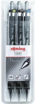 Produktbild von Feinminenstift Tikky 3er-Set 0,35;0,50; 0,70 schwarz Packung mit 12 Stück