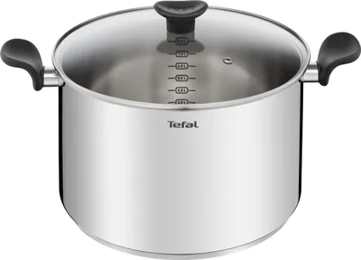Image de Marmite inox 28cm + couvercle en verre - Tefal - E3086404 - primary
