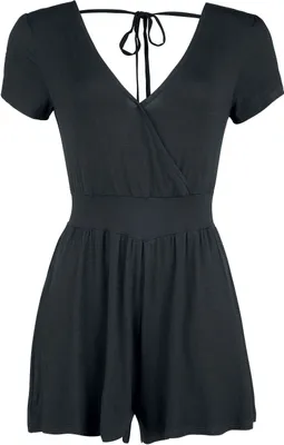 Produktbild von Forplay Jumpsuit Damen Overlay Back Knotted Short Jump Suit schwarz L