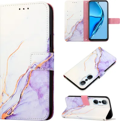 Produktbild von Infinix Hot 20S / 20 Pro Hülle, Marmor Motiv Kunstleder Tasche Wallet Kartenfächer mit Standfunktion Klapp Schutzhülle für Infinix Hot 20S / 20 Pro Lila