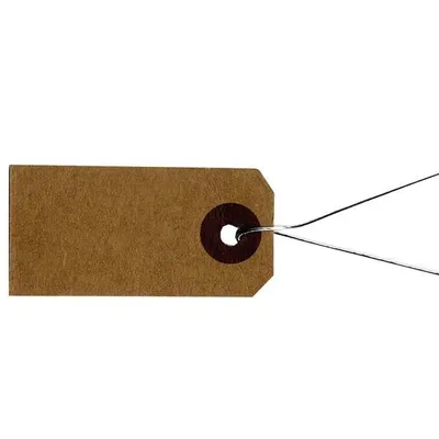 Produktbild von Kraft-Etiketten mit Draht - 4 x 2 cm