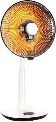 Productafbeelding van Elektrische Parabokachel - Warmtestraler - Ruimte Verwarmen - Afstandsbediening Timer - 35 cm Hoog - Wit