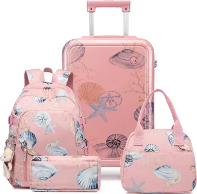 Produktbild von Famanu Kinderkoffer mit Rucksackset - Leichtgewicht, Hardschalige Handgepäck