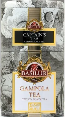 Image de Basilur - Collection unique de thés 2 en 1 CAPTAIN'S & GAMPOLA, boîte de 100 g