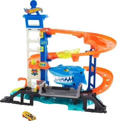 Produktbild von Mattel HDP06 - Hot Wheels - City - Hai-Angriff Spielset