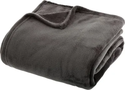 Produktbild von Eazy Living Kuscheldecke Flanelle 180 cm x 230 cm Dunkelgrau