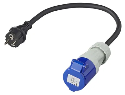 Image de Câble adaptateur 40cm de la prise Schuko vers CEE