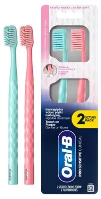 Produktbild von Oral-B Pro-Sensitive Handzahnbürsten 2er-Pack Extra Soft sanft
