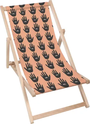 Immagine prodotto di Lettino Dreamroots pieghevole in legno, legno di faggio fino a 130 kg, lettino pieghevole con regolazione dell'inclinazione dello schienale a 3 stadi, BohoHandsPattern