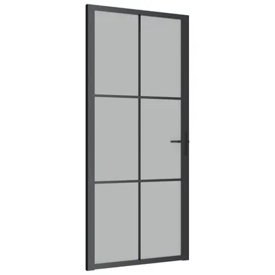 Produktbild von Innentür 93x201,5 cm Schwarz Mattglas und Aluminium