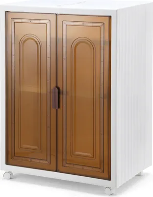 Immagine prodotto di Bettizia, contenitore pieghevole, contenitore a 3 livelli con porta e ruote per cucina, ufficio e soggiorno, bianco