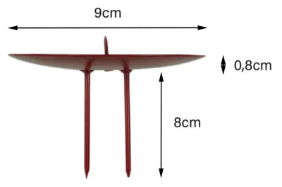 Produktbild von Kerzenpick Dorn 9 cm ROT
