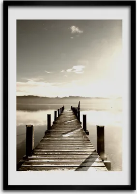 Produktbild von Bild - Bilderrahmen - Foto - 70 cm x 100 cm - MDF - Rahmen - Wandkunst - Hölzerner Pier