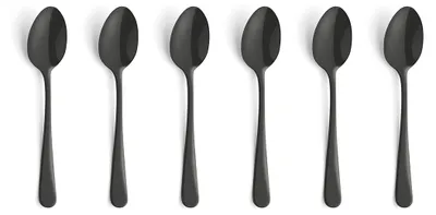 Productafbeelding van Amefa theelepels, zwart, 6 stuks - matstalen bestek, Austin-collectie
