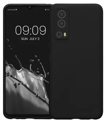 Produktbild von kwmobile Slim Case kompatibel mit Vivo Y72 5G / Y52 5G Hülle - Handyhülle aus Silikon in Schwarz
