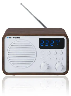 Zdjęcie produktu dla Blaupunkt PP7BT, Przenośny, Analogowe i cyfrowe, FM, 4 W, MP3, WMA, Biały, Drewno