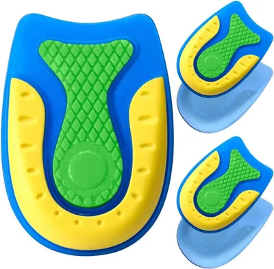 Imagen del producto de Almohadillas de gel de silicona, 2 pares, para soporte del tendón de Aquiles y alivio del dolor en los pies