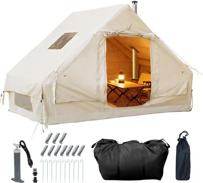 Produktbild von Izrielar Aufblasbares Villa-Campingzelt – Komfortables Outdoor-Familienzelt mit Baldachin aufblasbares Campingzelt 300×210×200 cm