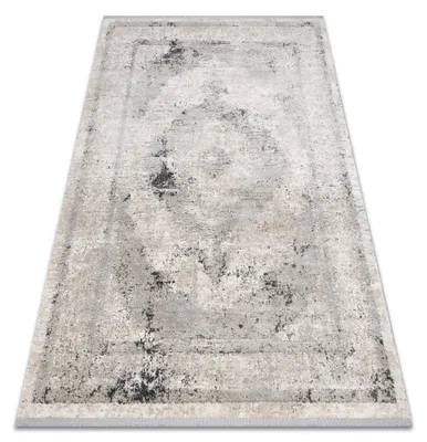 Image de Tapis TULS structural, franges 51321 vintage, Cadre, Rosette beige / gris  beige 120x170 cm