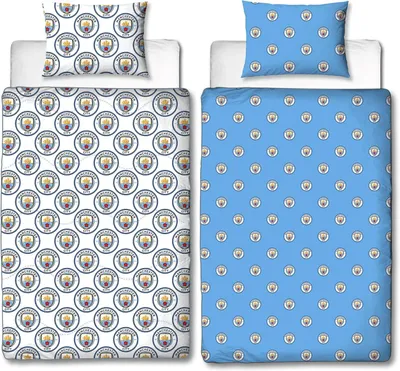 Immagine prodotto di Letto a una piazza ufficiale del Manchester City FC, senza copripiumino | Copripiumino reversibile