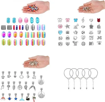 Produktbild von Schmuckherstellungsset, Armbänder, Perlen, Charms, Anhänger, Geschenk