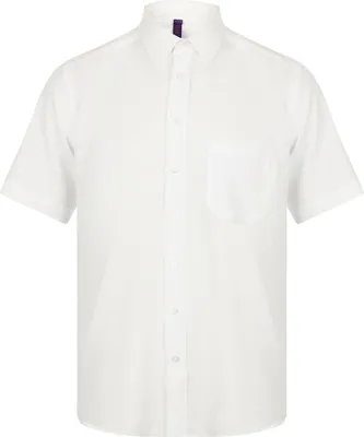 Produktbild von Henbury Herren Hemd, kurzärmlig RW2698 (S) (Weiß)