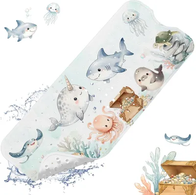 Produktbild von Badematte Antirutsch Kinder, bunt, 40x60 cm, für Badewanne und Dusche