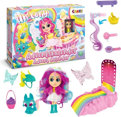 Produktbild von Craze© Adventkalender Unicory Mit Besonderer Feen-Einhornpuppe & 24 Aufregende Überraschungen Für Die Puppe