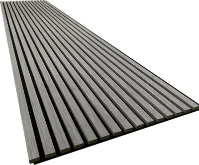 Produktbild von Endorphin 2 Stück Akustikpaneele 61x266x2,1cm Holzfurnier Eiche grau