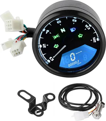 Obrázek produktu pro Univerzální digitální měřidlo Motocyklový tomometr, LCD tachometr vodotěsný pro výměnu všech motocyklů