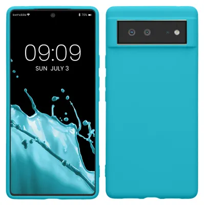 Produktbild von kwmobile Hülle für Google Pixel 6 TPU Case - Handyhülle unterstützt kabelloses Laden, flexible Schutzhülle, gummiertes Cover in Cool Glacier