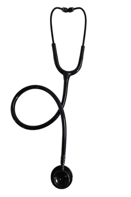 Image de Stéthoscope double tête en acier inoxydable de haute qualité Noir