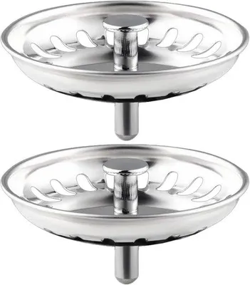 Produktbild von Famanu Abflussstopfen 80 mm - 2 Stück Edelstahl Abflussfilter und Waschbeckenstopper
