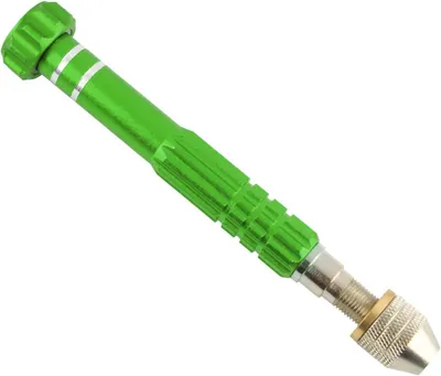 Productafbeelding van Precisie handboor - Mini boor - Modelbouw hobby - 3-bekken voering - 0.5-3.0 mm - Groen