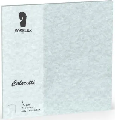 Immagine prodotto di Doppio cartoncino 157x157 colouretti 5 pezzi pergamena blu